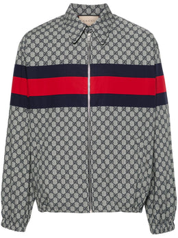 GG-print cotton bomber jacket