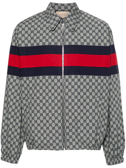 GG-print cotton bomber jacket
