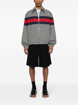 GG-print cotton bomber jacket