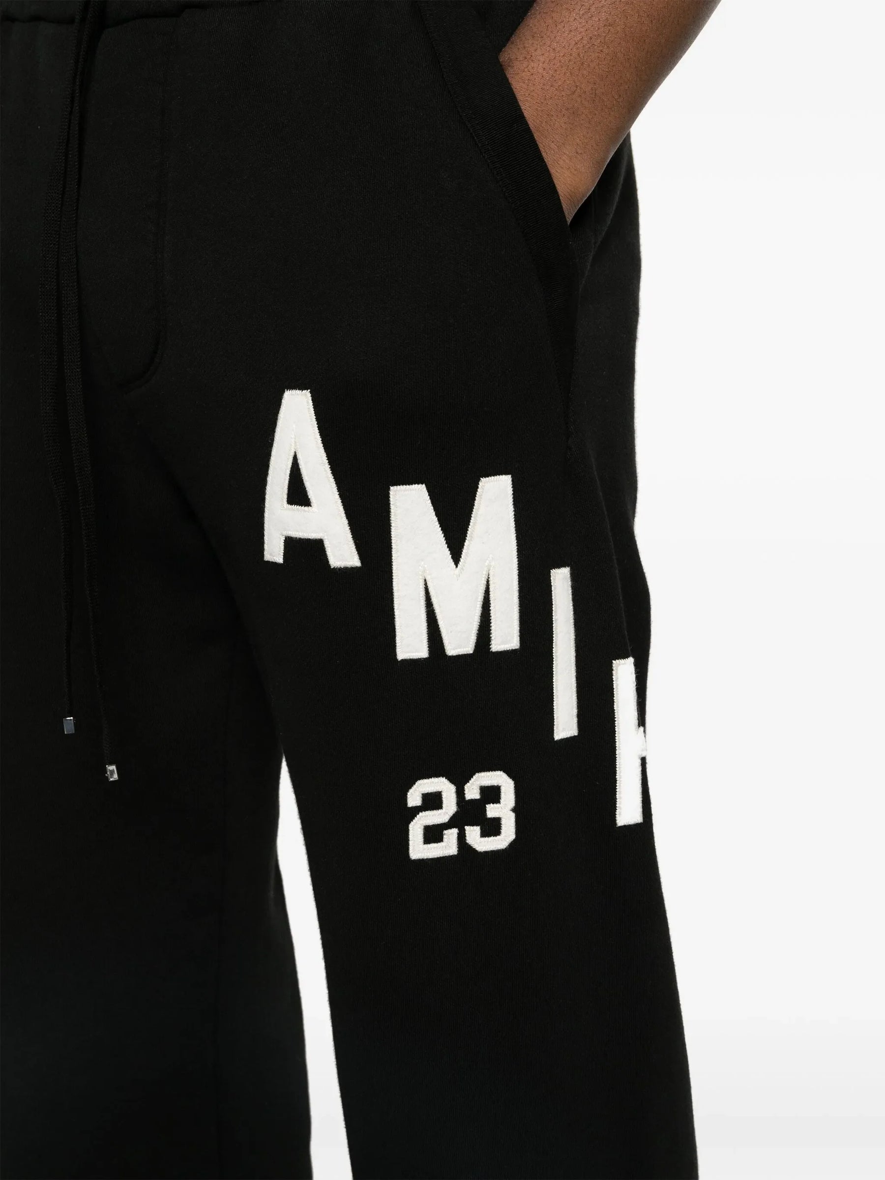 Amiri Hockey 23 Logo Patch Joggers in Black