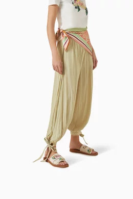 Chloé Woody Mules in Linen Canvas