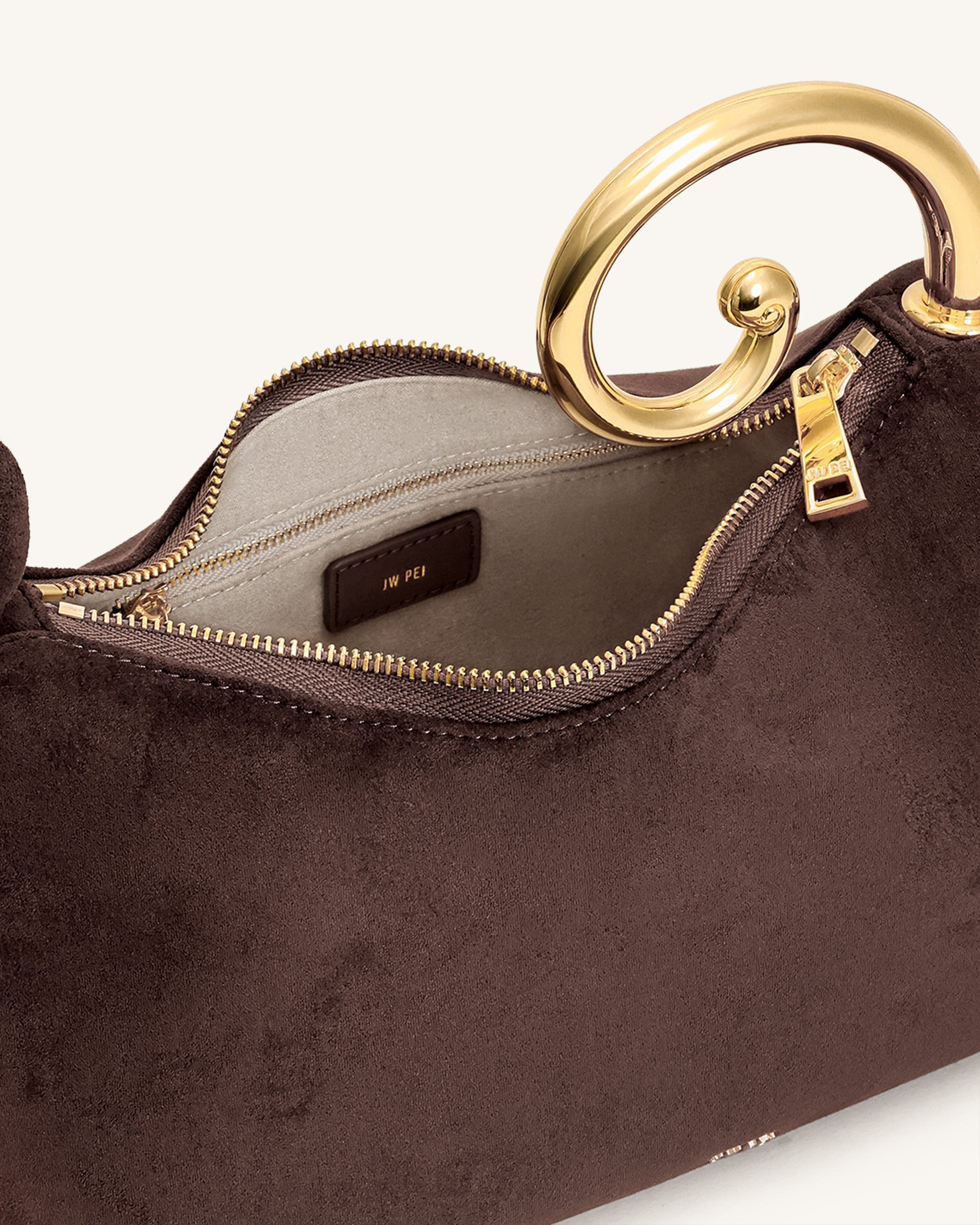 Nell Fringe Hardware Top Handle Bag - Deep Brown
