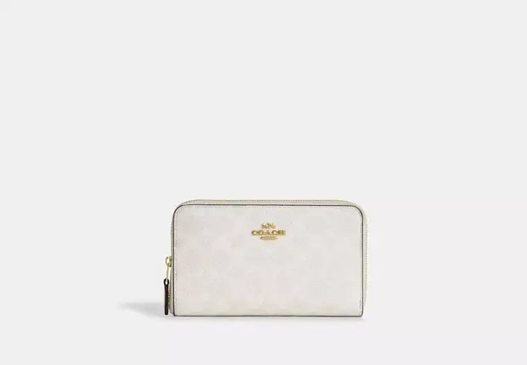 Coach Medium Id Zip Wallet In Signature Canvas - Wallets | Shop From The Mirage