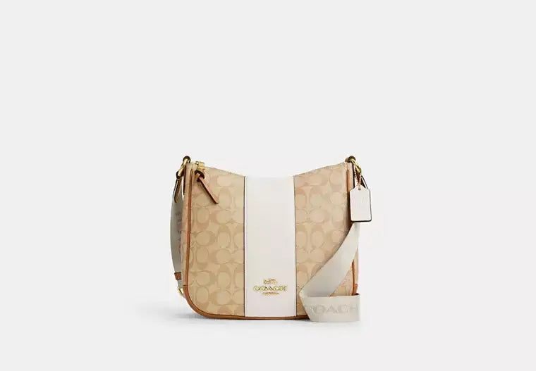 Coach Ellie File Bag In Signature Canvas With Stripe - Bags | Shop From The Mirage