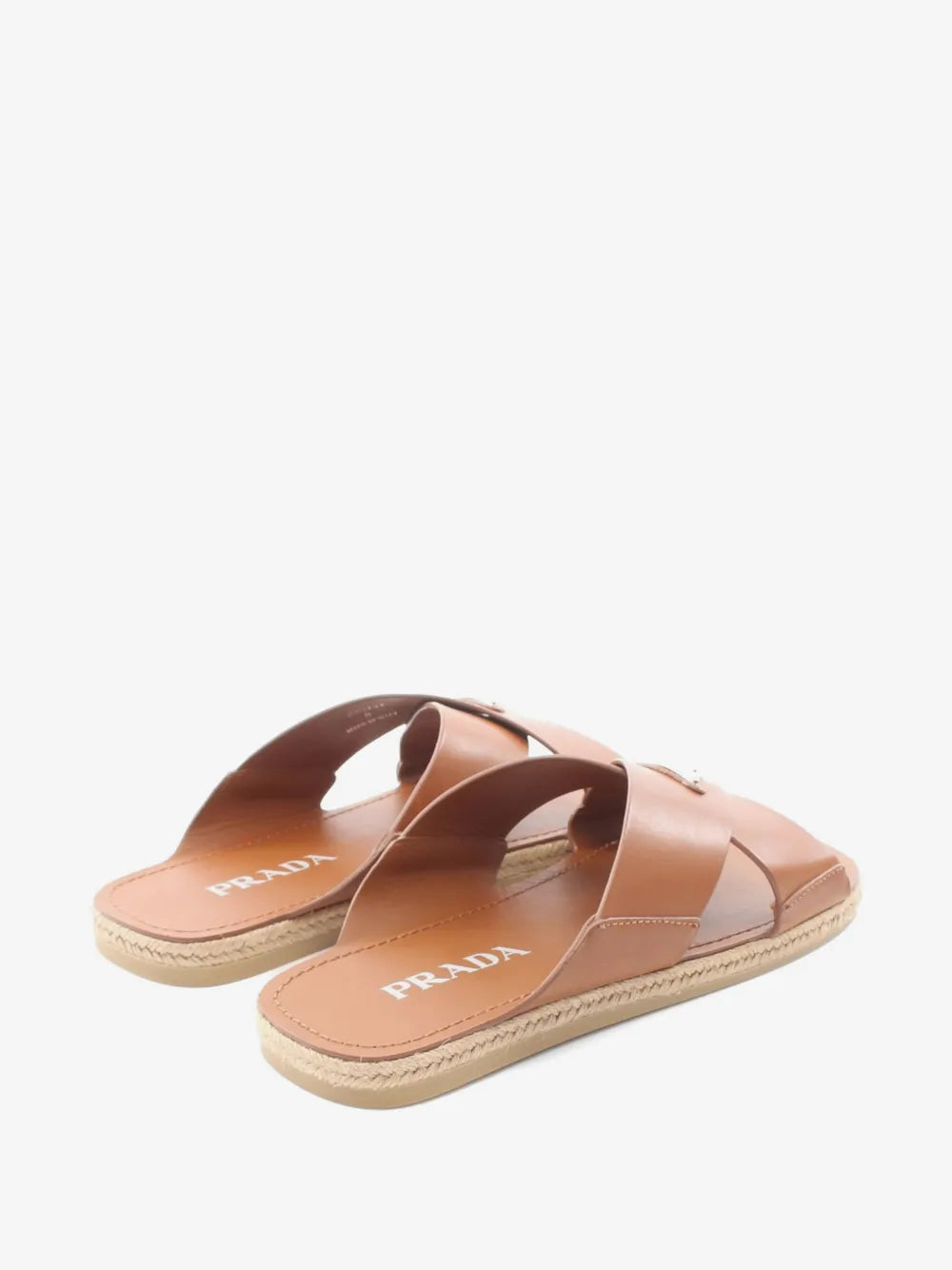 Prada Crisscross triangle-logo sandals