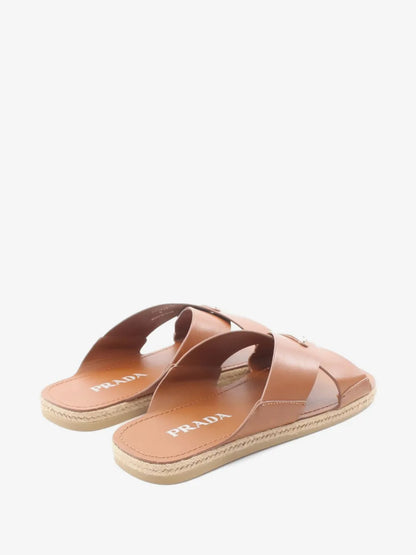 Prada Crisscross triangle-logo sandals