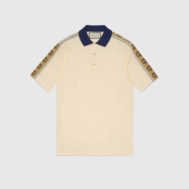 Gucci Men’s Polo with Interlocking G Stripe