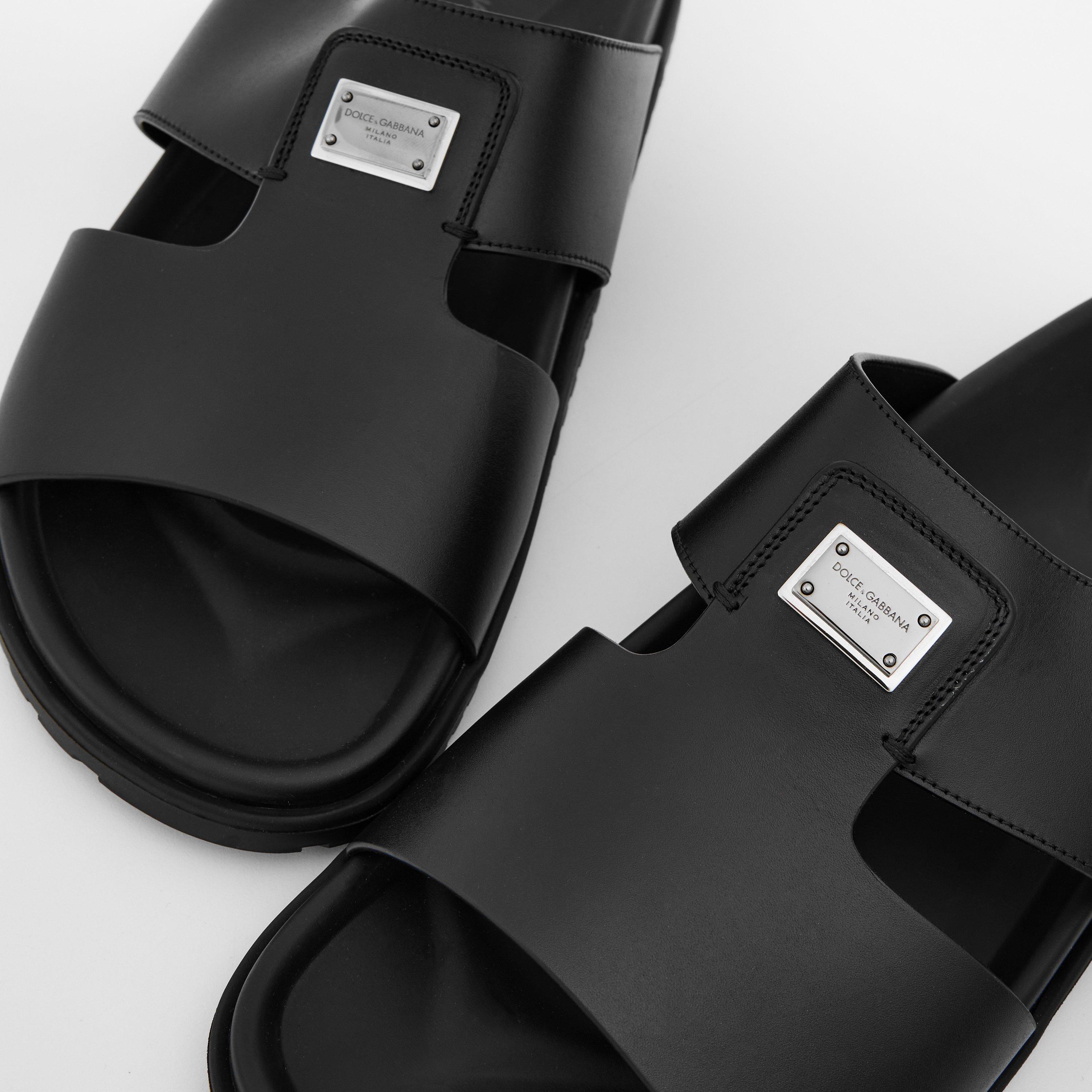 Men's Plaque Flat Sandals