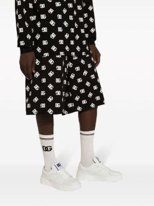 Dolce & Gabbana logo-print cotton track shorts