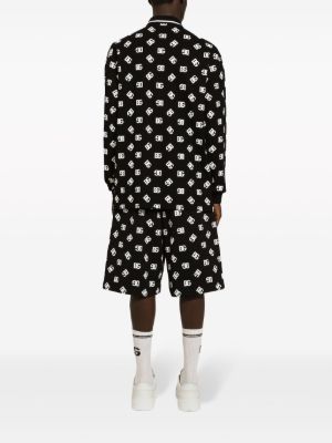 Dolce & Gabbana logo-print cotton track shorts
