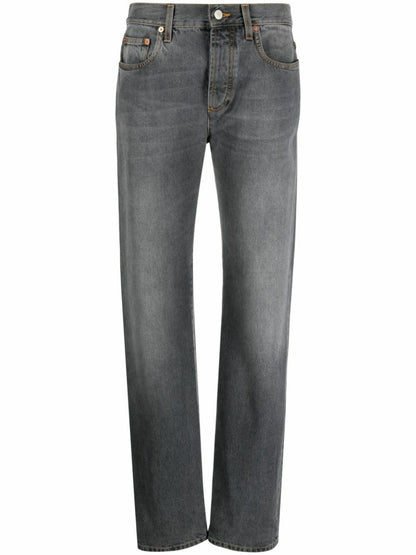 Gucci Grey Straight-Leg Jeans