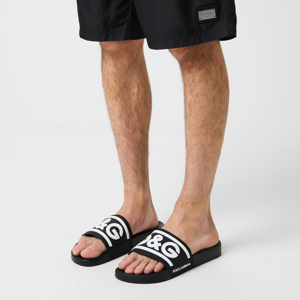 Men's Monogram Rubber Slides