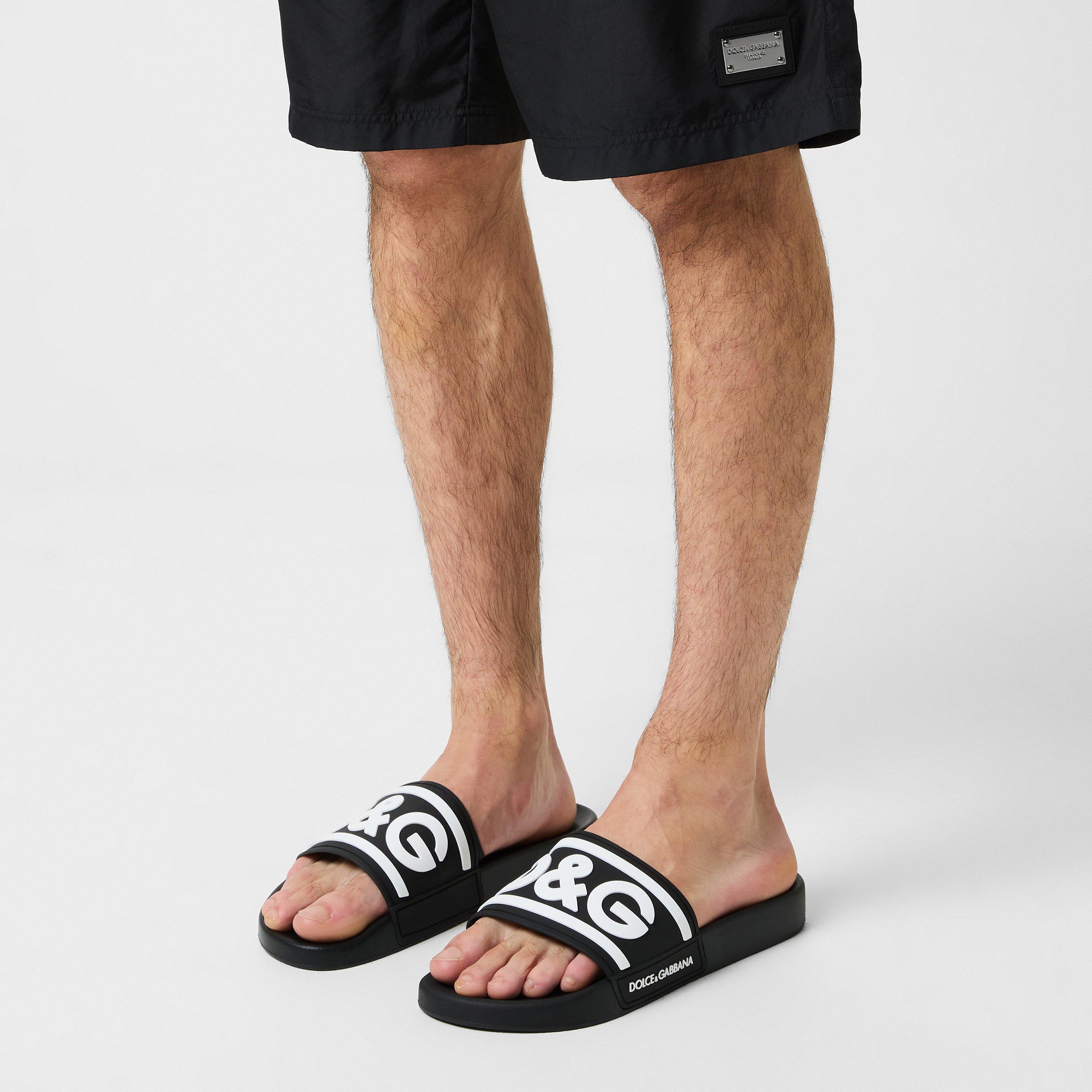 Men's Monogram Rubber Slides