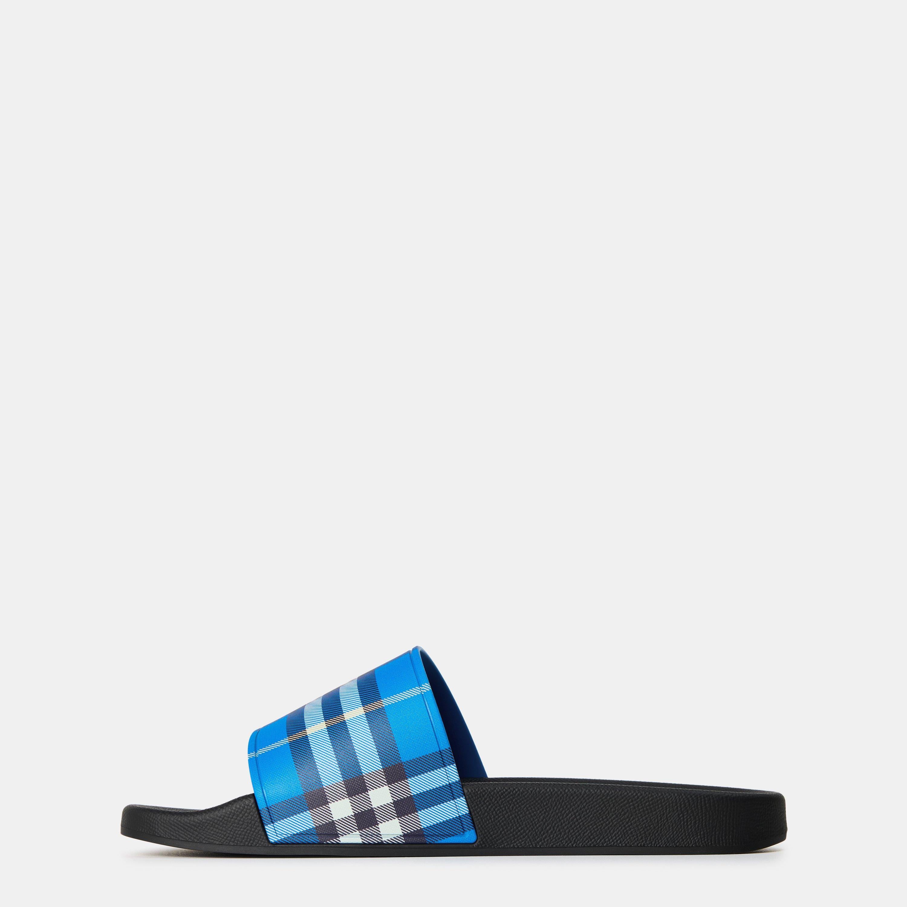 Men's Check Furley Logo Sliders