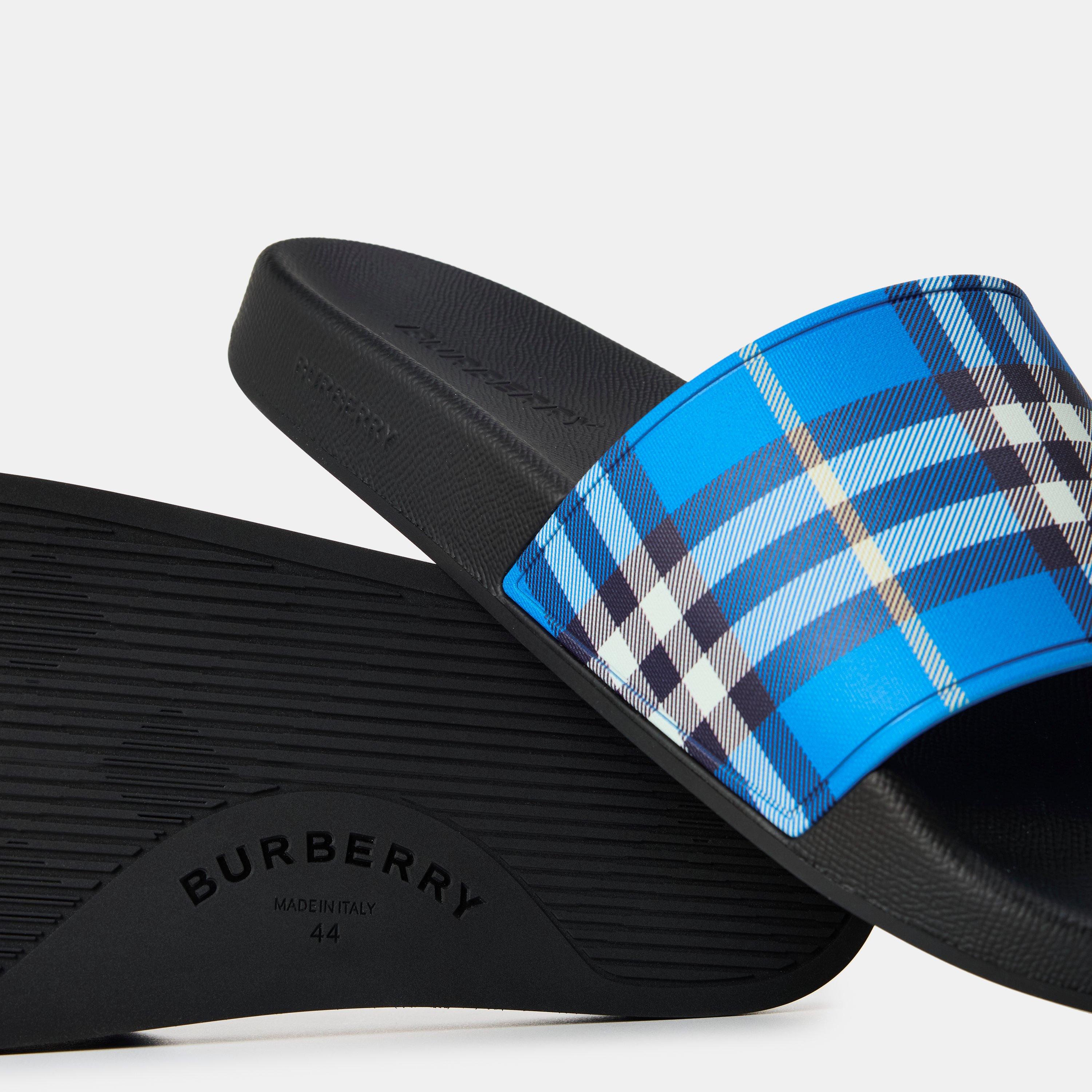 Men's Check Furley Logo Sliders