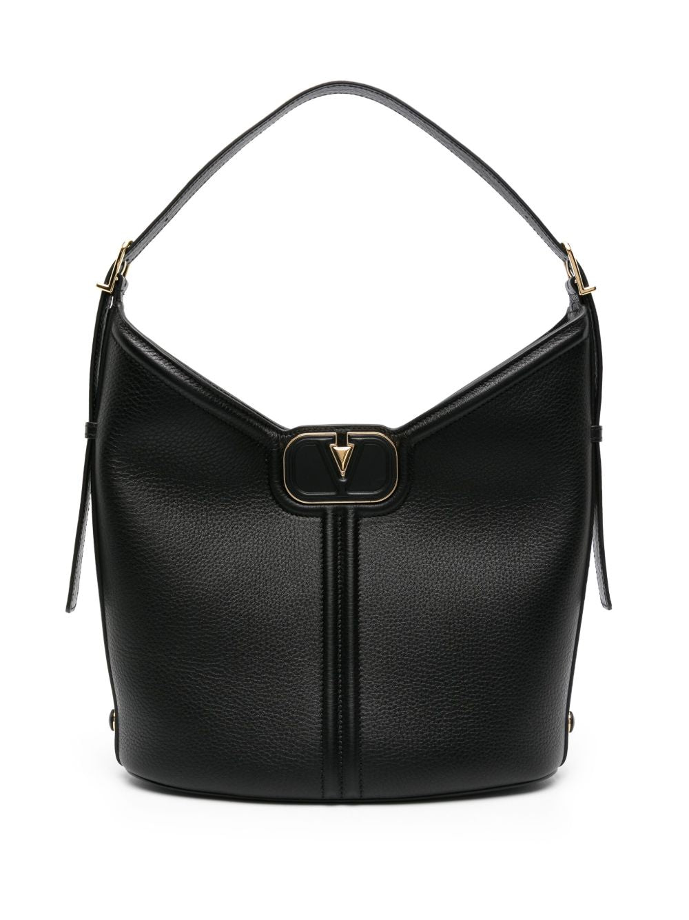VLogo leather shoulder bag