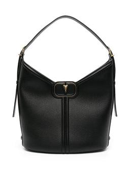 VLogo leather shoulder bag