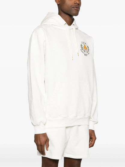 Casablanca Casa Way Bowl of Oranges Embroidered Hoodie in White