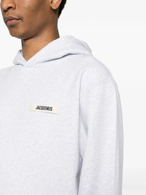 Jacquemus The Gros Grain Hoodie Grey