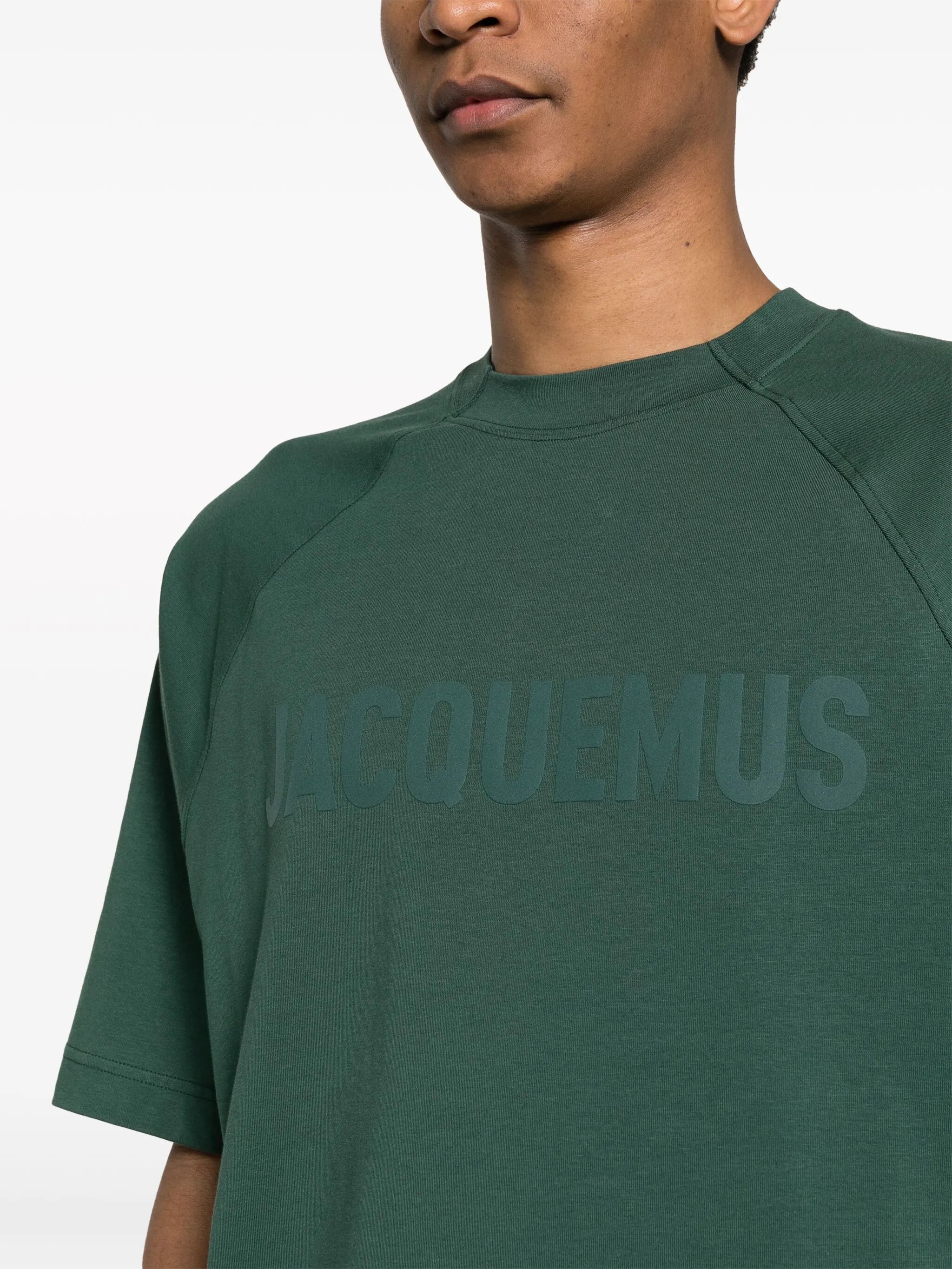 Jacquemus Le T-Shirt Typo Dark Green