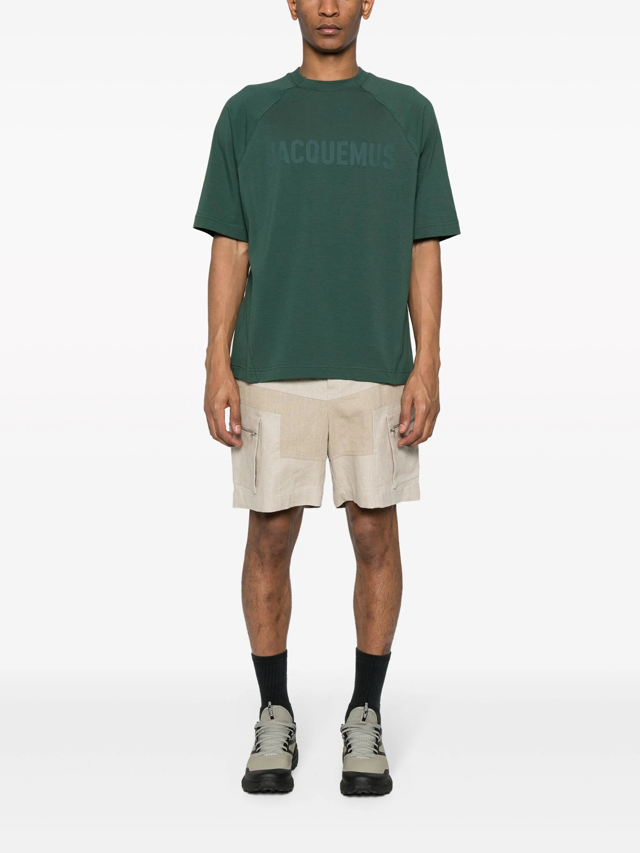 Jacquemus Le T-Shirt Typo Dark Green