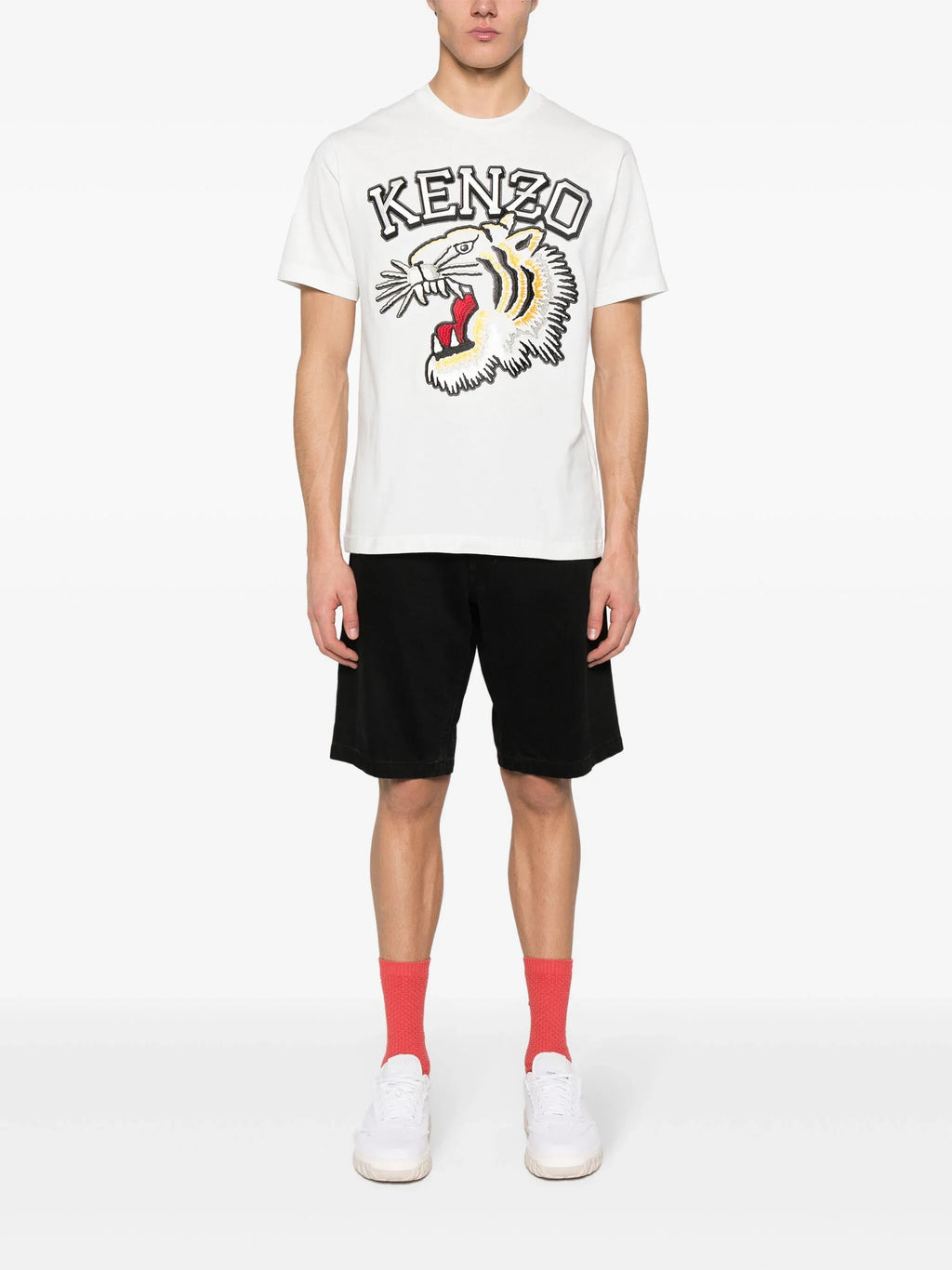 Kenzo Tiger Varsity Classic T-Shirt in White