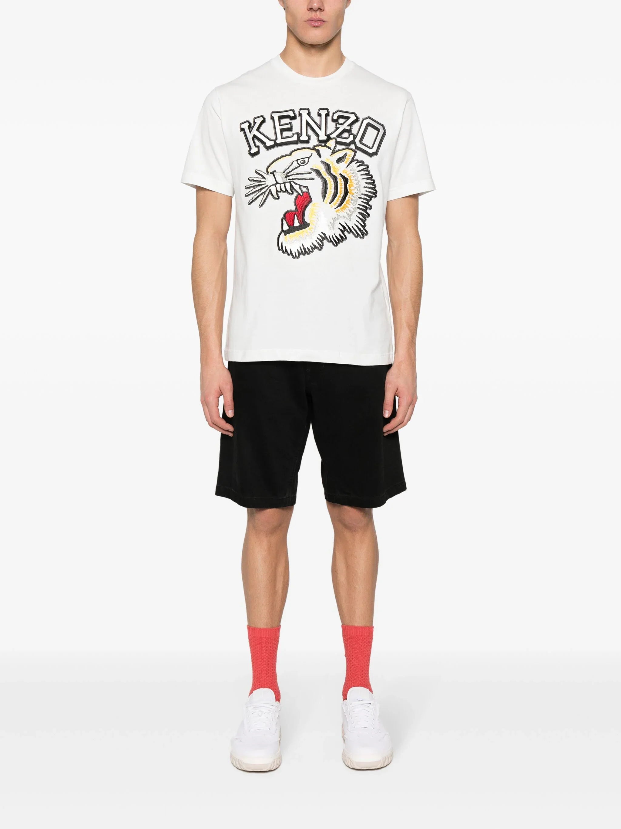 Kenzo Tiger Varsity Classic T-Shirt in White