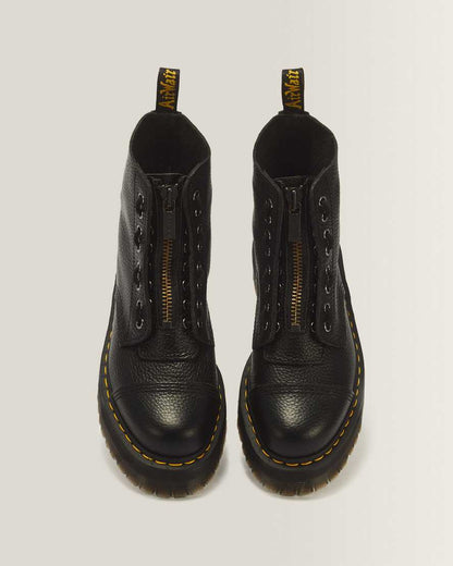 Sinclair Milled Nappa Leather Platform Boots — BLACK MILLED NAPPA