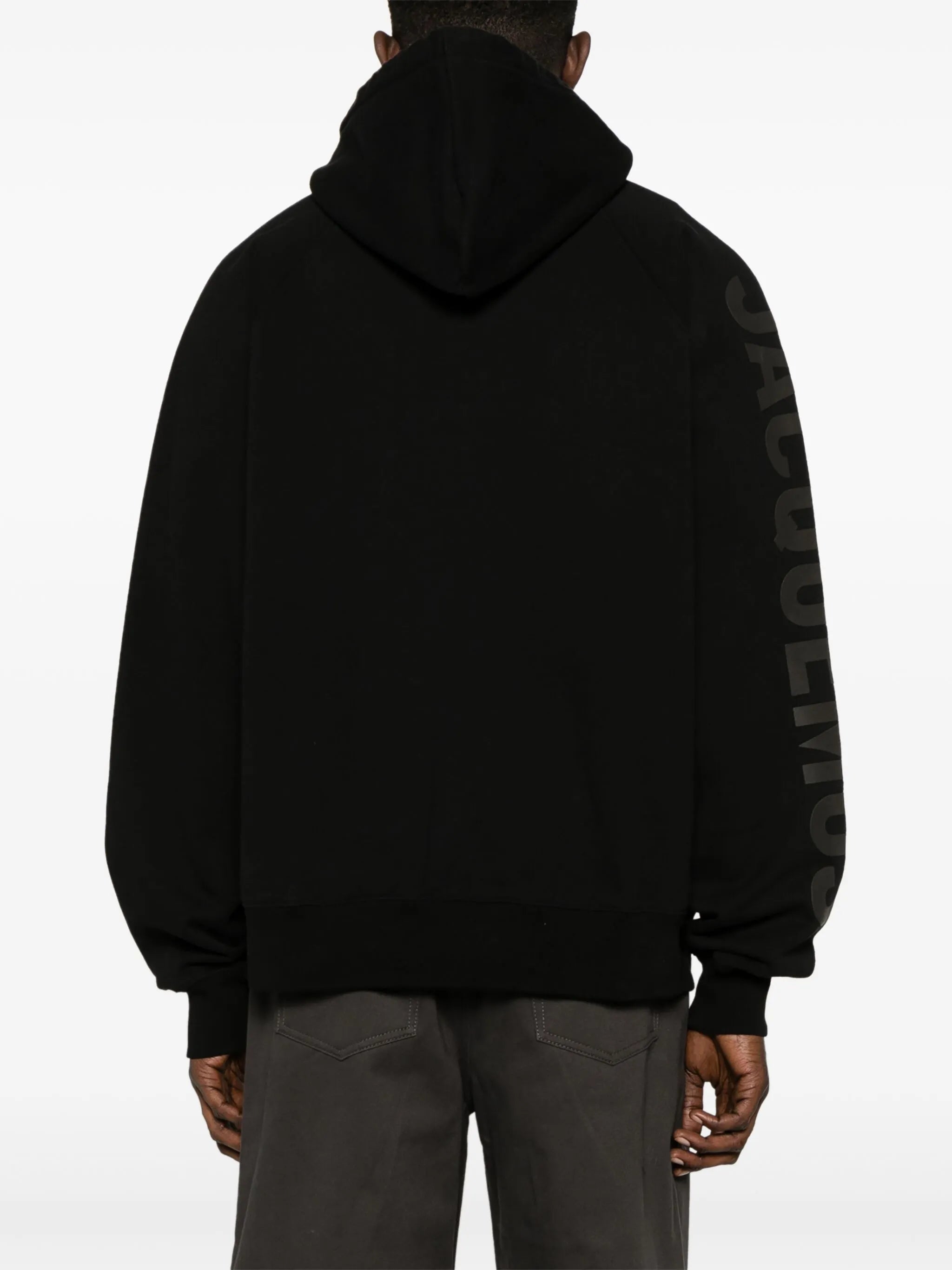 Jacquemus Le Hoodie Typo Cotton Black
