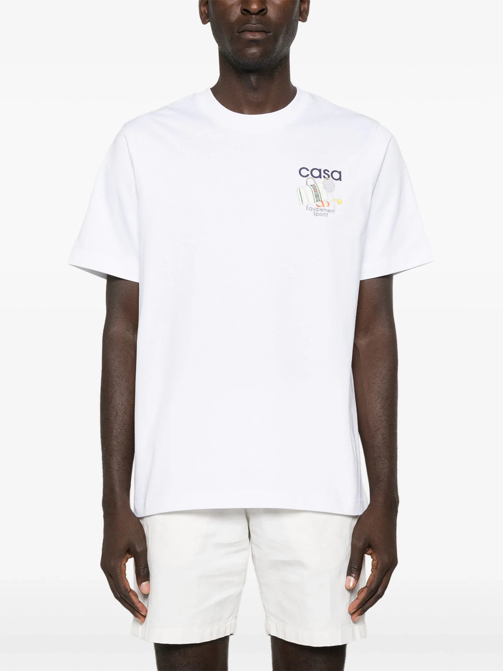 Casablanca Equipment Sportive Cotton T-Shirt in White