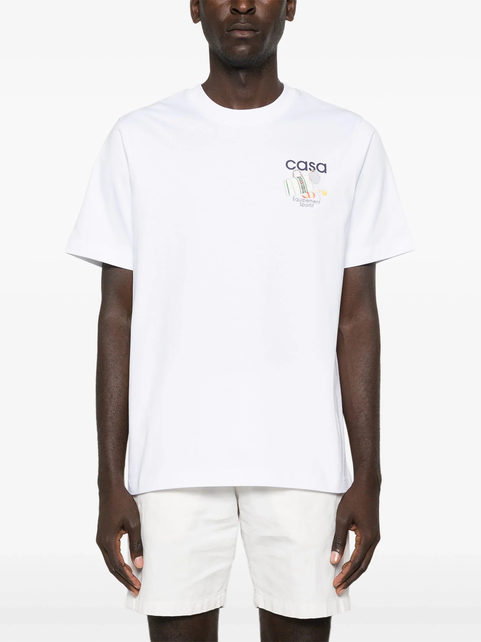 Casablanca Equipment Sportive Cotton T-Shirt in White