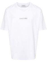 Lanvin Embroidered Small Logo T-Shirt in White