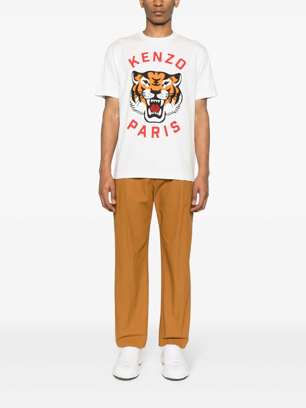 Kenzo Lucky Tiger Printed T-Shirt in White