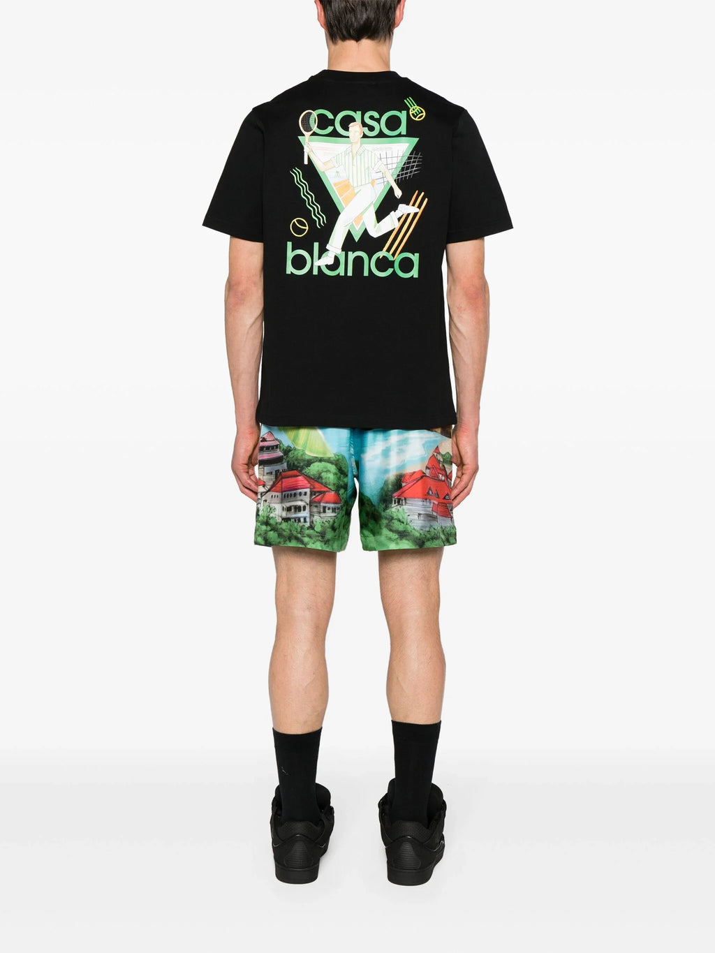 Casablanca Le Jeu Logo Printed T-Shirt Black