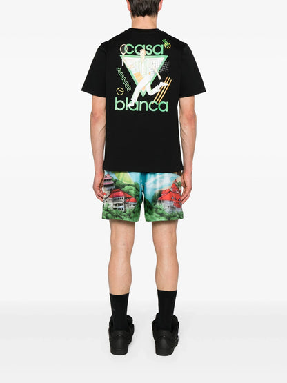 Casablanca Le Jeu Logo Printed T-Shirt Black
