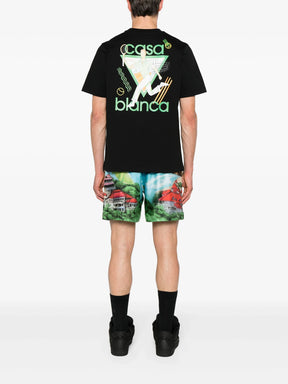 Casablanca Le Jeu Logo Printed T-Shirt Black