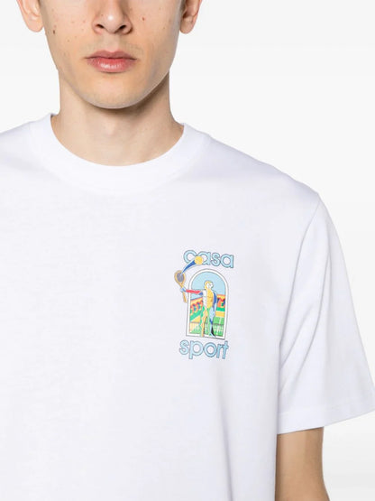 Casablanca Le Jeu Colore Printed T-Shirt in White