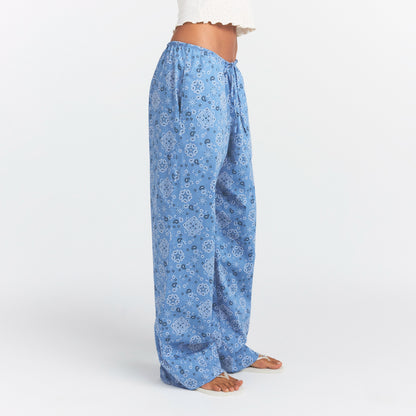 Cotton Poplin Sleep Straight Leg Pant