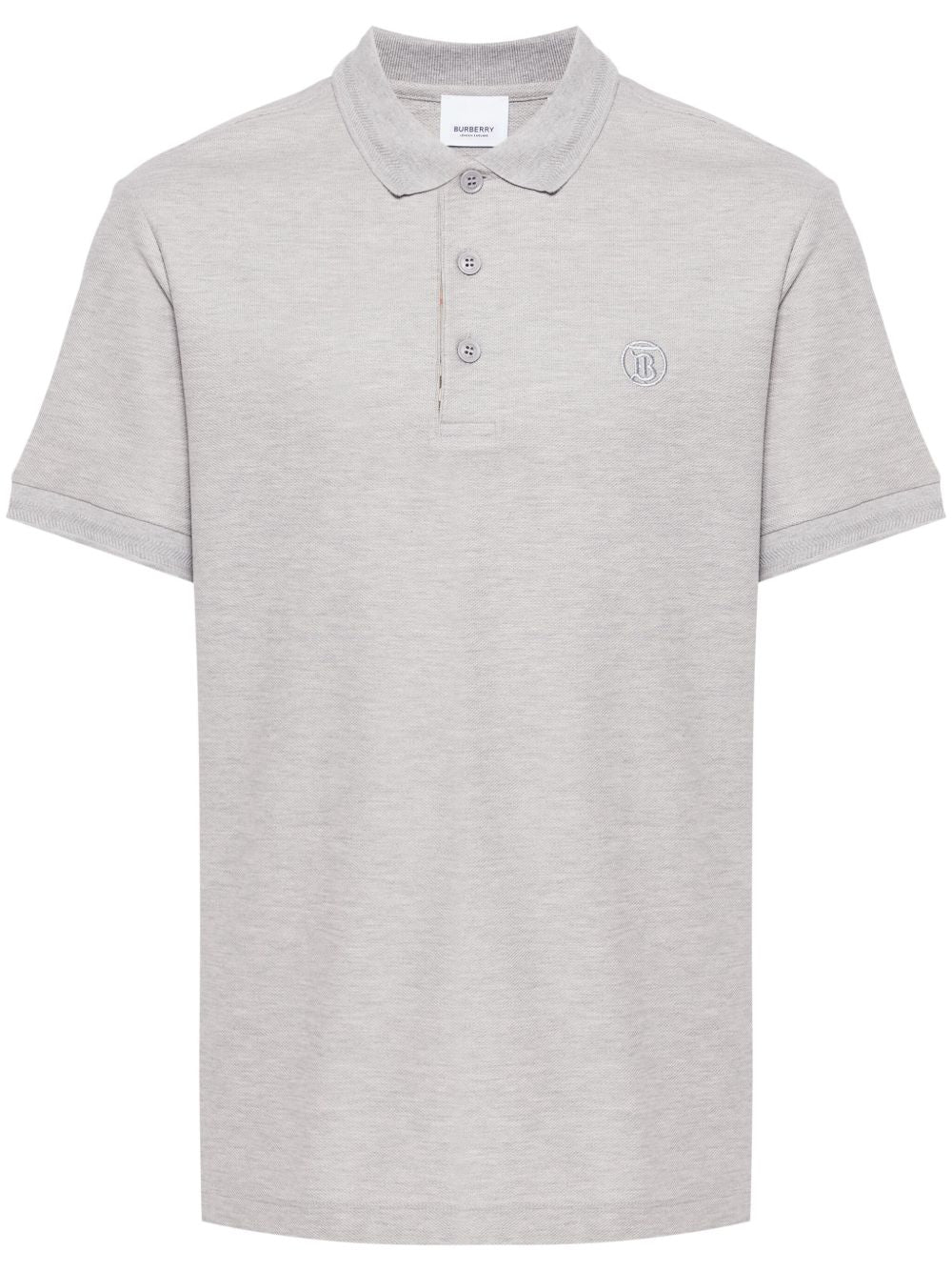 Burberry logo-embroidered cotton polo shirt