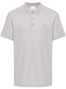 Burberry logo-embroidered cotton polo shirt