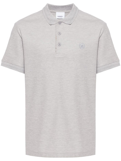 Burberry logo-embroidered cotton polo shirt