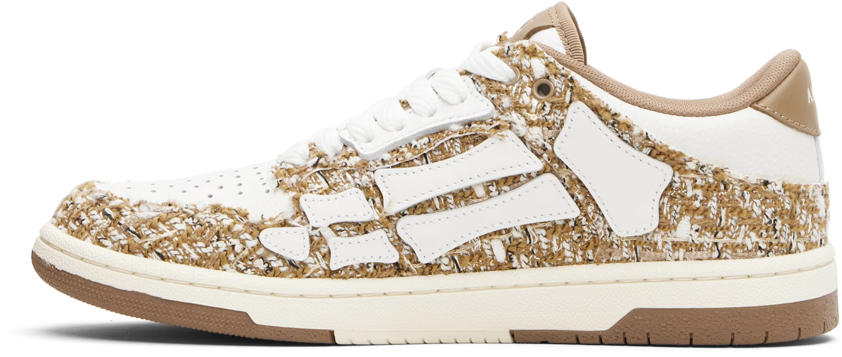 Beige Bouclé Skel Top Low Sneakers