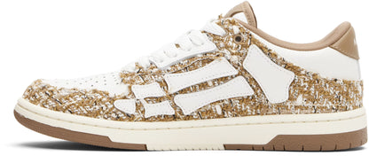Beige Bouclé Skel Top Low Sneakers