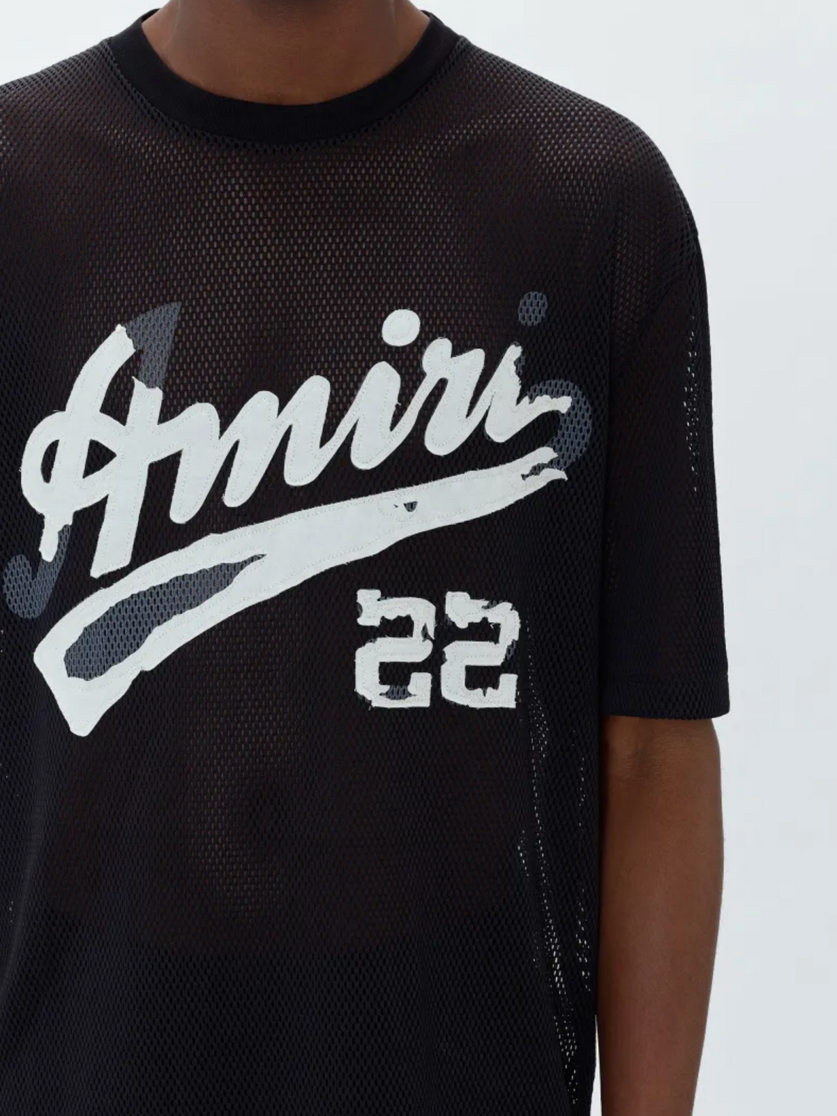 AMIRI 22 MESH TEE BLACK