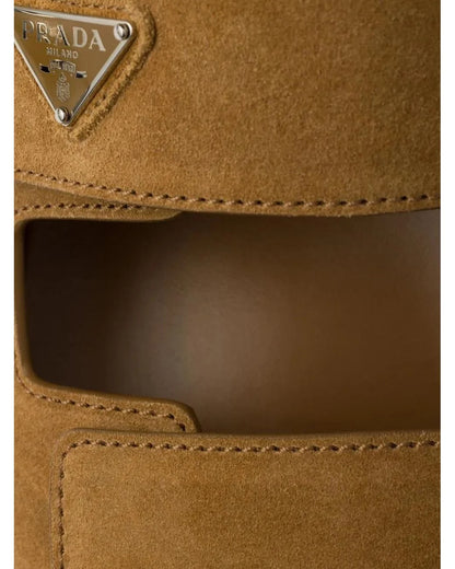 Prada Men's Brown Suede Band Sandals