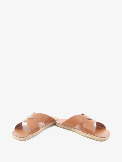 Prada Crisscross triangle-logo sandals
