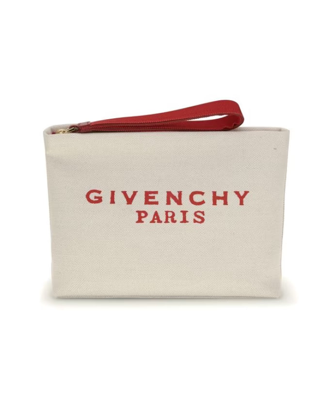 Canvas Pochette with Logo Detail