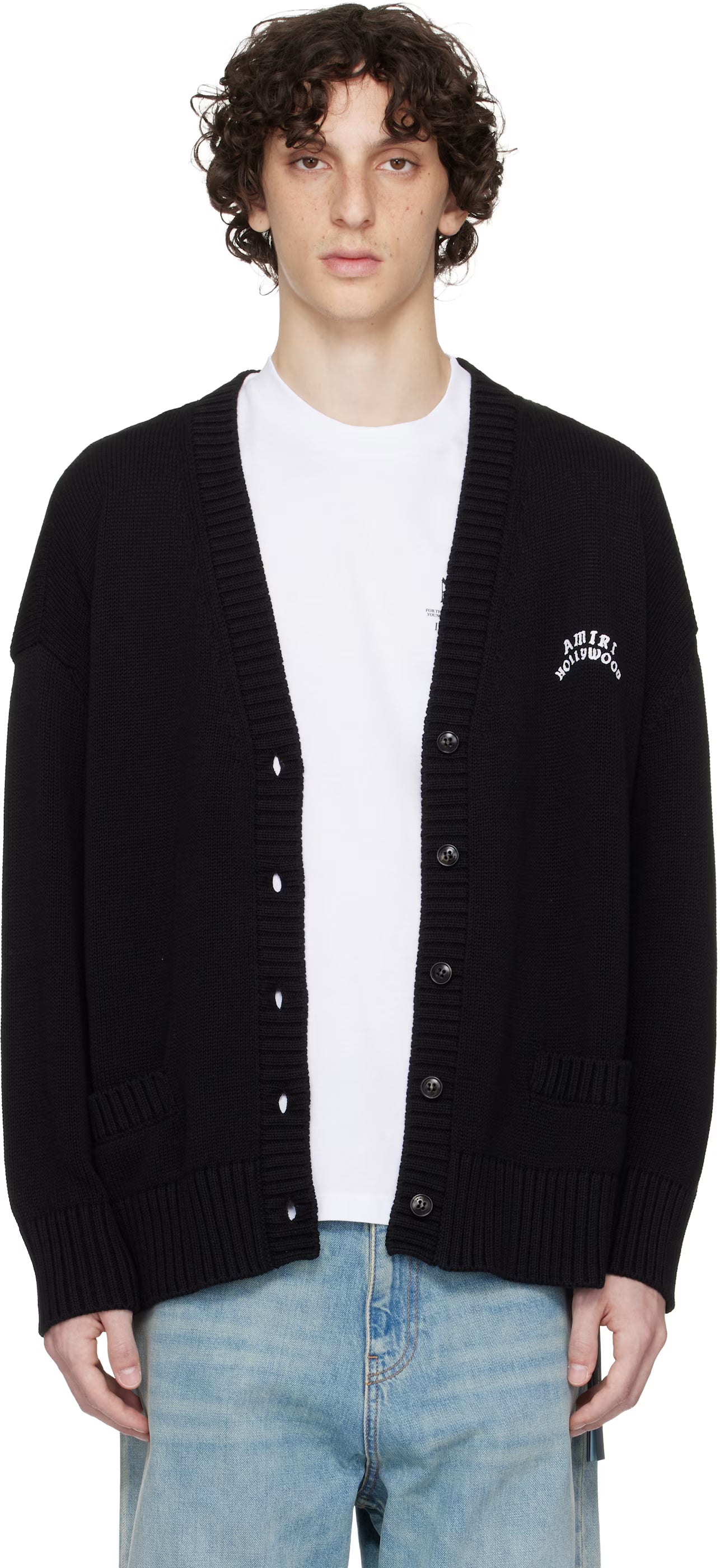 Black 'AMIRI Hollywood' Cardigan