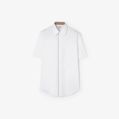 Burberry Check Piping Cotton Poplin Shirt