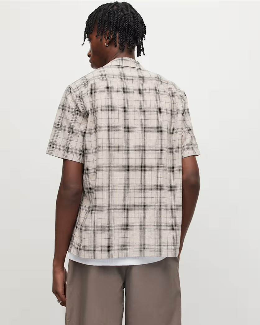 Serra Linen Blend Checked Relaxed Shirt
